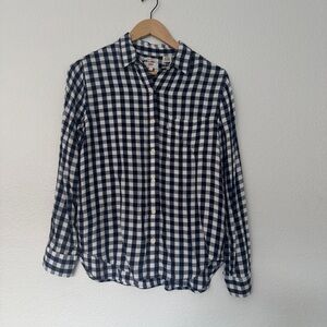 Levi's Women’s Blue and White Checkered Shirt